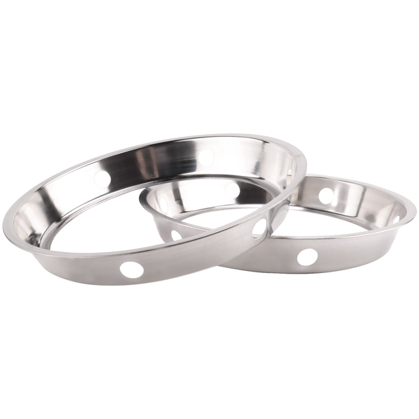 2PCS Stainless Steel Wok Ring Metallic Universal Size for Gas Stove