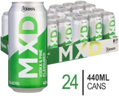 Redd's MXD Vodka Pine Flavoured Spirit Cooler 24 x 440ml Cans