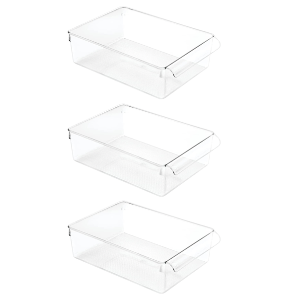 3-Pack Multifunctional Storage Container with Handle - 29.5x 20.5 x 10cm