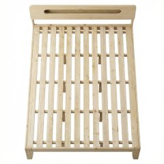 Solid Cedar Wood Bed Frame with Headboard