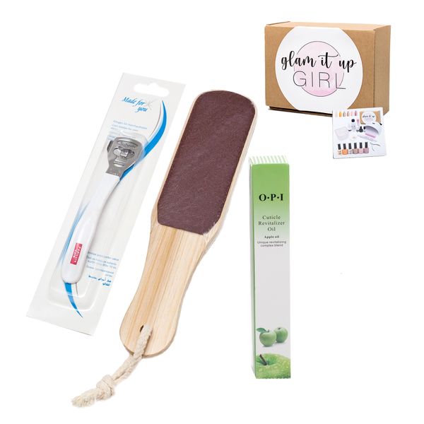 Glam It Up Girl/ Pedicure Blade Tool, Foot File and Cuticle Oil