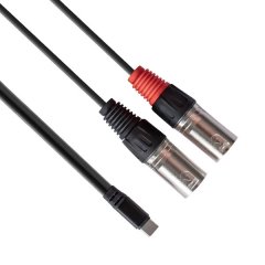 Rubiqube Type C to Dual XLR Male Cable (1.8M)