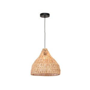 Curly Care - Kohlrabi Brown Rattan Pendant