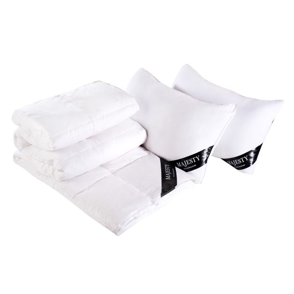 Majesty 100% Duck Feather (Size: Queen) &amp; Pillow (Size: Standard) Bundle