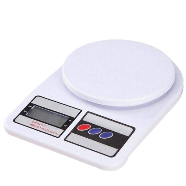 Incredible 1000g White Kitchen Battery Operated Scale With Back Light