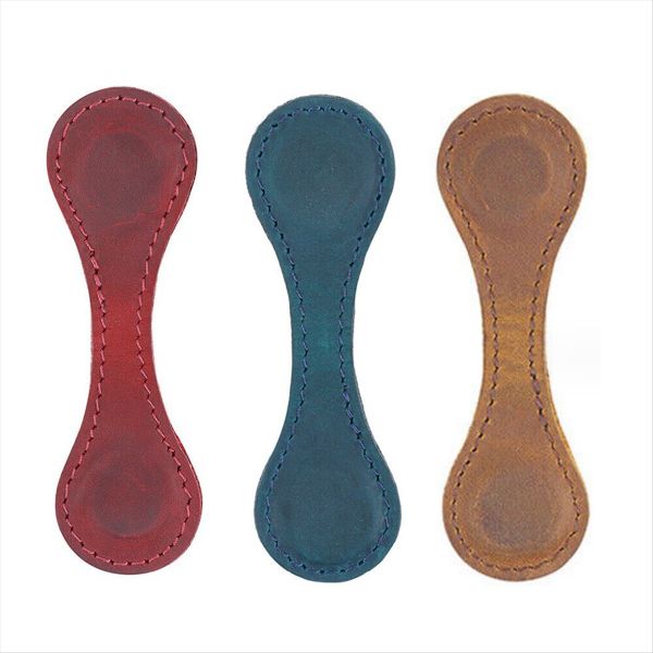 3Pcs Magnetic Bookmarks Leather Book Markers Clip For Reading Book