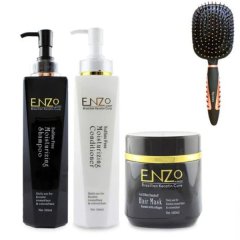 ENZO - Collagen Mask, Shampoo &amp; Conditioner for Coloured Hair &amp; Hairbrush