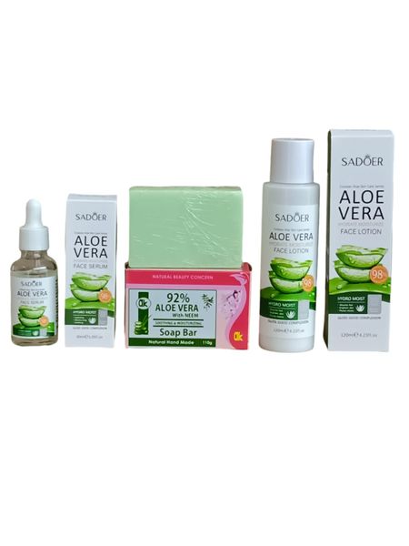 Aloe Vera Face Lotion | Soap | Face Serum | Moisturizing Beauty Combo