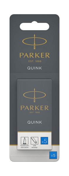 Parker Quink Cartridge Refill - Fountain Pen - 5 Pack - Blue Ink