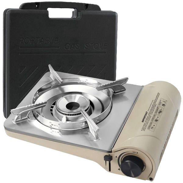Portable Gas Stove Outdoor Camping Cooker Set &amp; Carry Case |261