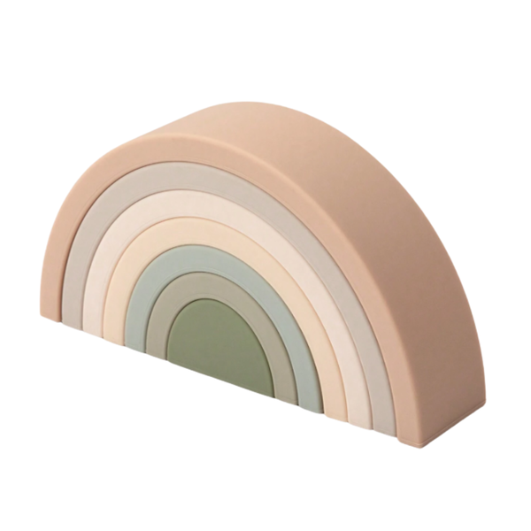 Rainbow Silicone Stacker Toy