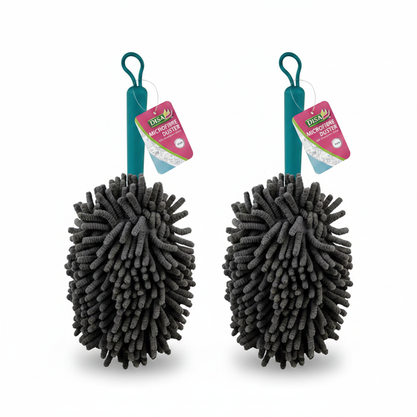 Disa Microfibre Duster 30 cm for Dusting Hard-to-Reach Areas - 2 Pack