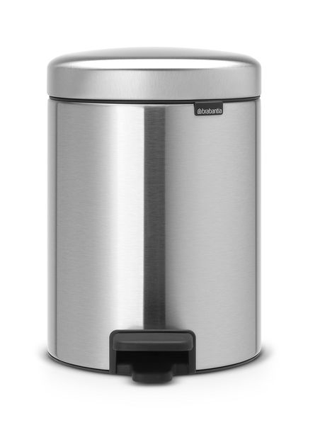 Brabantia - New Icon Pedal Bin - 5 Litre Matt Steel
