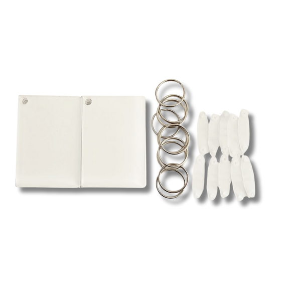Sublimation 3mm Subli-Acrylic Rectangle Portrait Keychains (Pack of 10)