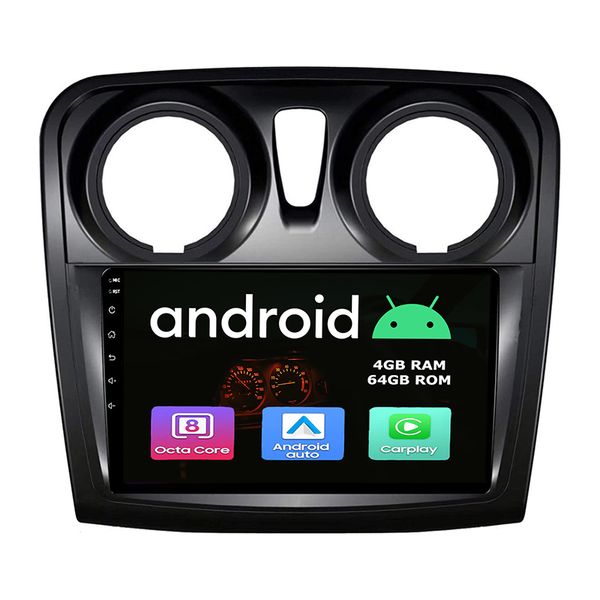 Android GPS Navigation Radio With Carplay for Renault Sandero 2014 - 2022
