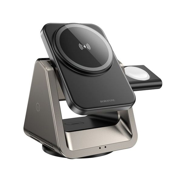 BQ30 Wide 3-in-1 Magnetic Wireless Super Fast Charger(Metal Grey) BOROFONE