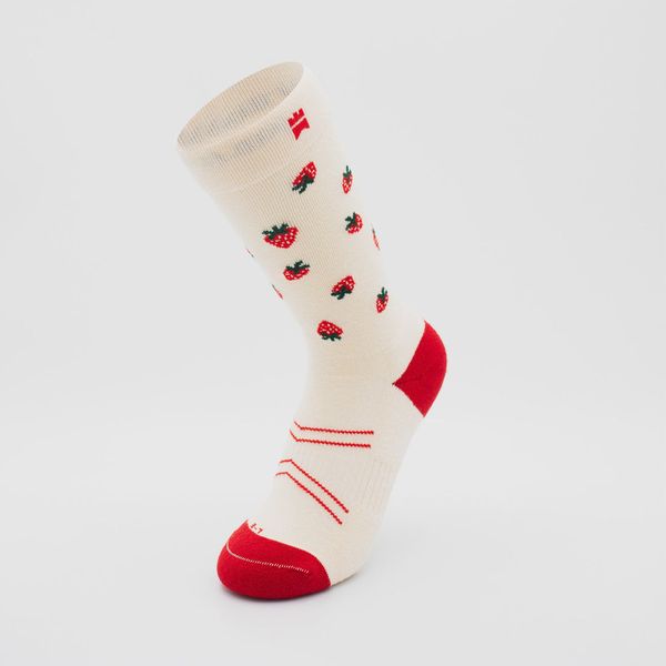Gilnokie Strawberries - Crew Height Sock