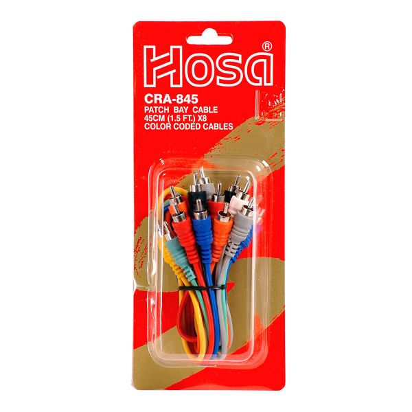 Hosa Patch Bay Cable - 8 Pack 30cm
