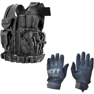 PLA Tactical Vest for Right-Hand Shooters JY-16 + Tactical Glove JY-8