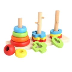 FB Educational Wooden Stacking Toy Shape Sorting Toys