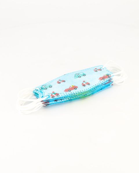 Cars - Kiddies KF94 Mask - 4Ply - 10 in a pack - Blue