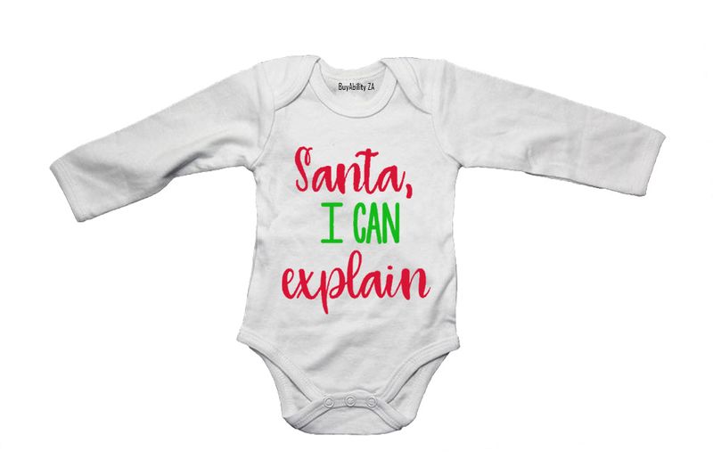 Santa, I can Explain! - Long Sleeve - Baby Grow