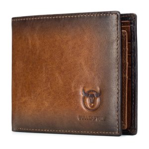 Men's Genuine Leather Anti-theft Bi-fold Wallet