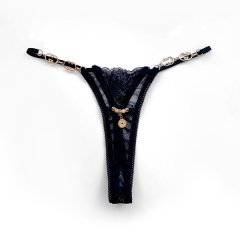 Lace G String - Black