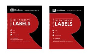 2 Pack Redfern 45 UP 39.2mm x 29.88mm A4 Self Adhesive Labels - 100 Sheets