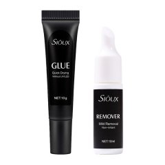 Sioux Long-Lasting Semi-Solid Nail Glue with Remover (No UV/LED Needed)