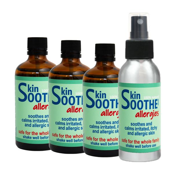 SkinSOOTHE Allergies (x4Eco) - soothes eczema, rash, itchy skin - 4x100ml
