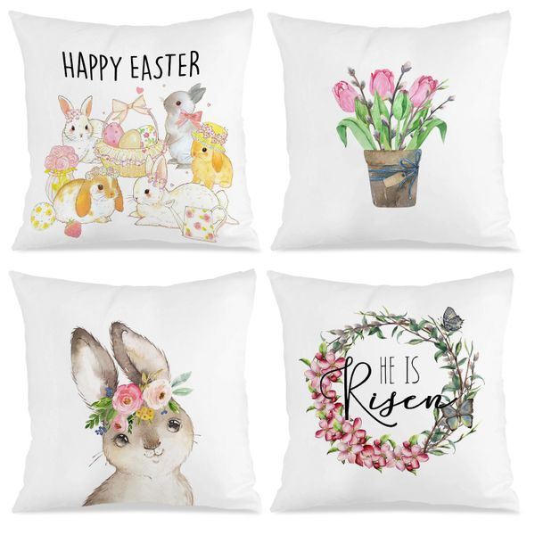 Easter Decorative Sofa Cushion Covers, 45x45cm