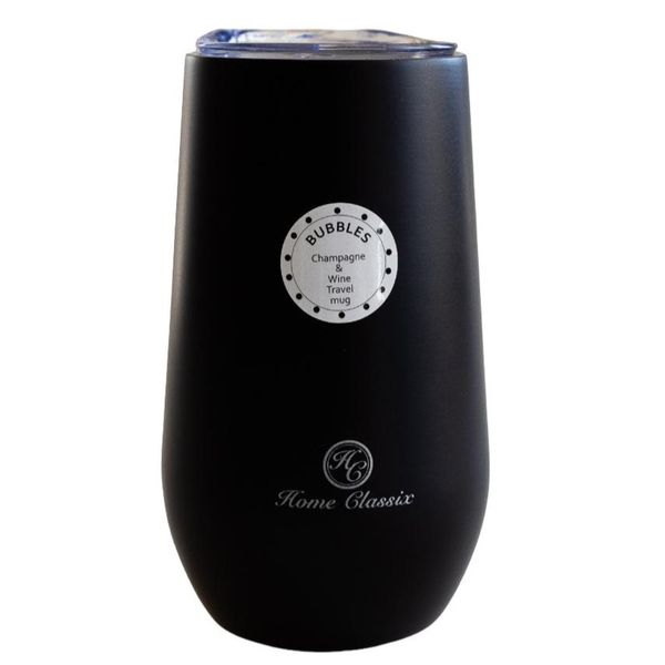 Double Wall Bubbles Deluxe Tumbler 220ml - BLACK