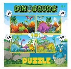 Grafix Dinosaur 4in1 Puzzle (35+48+54+70)