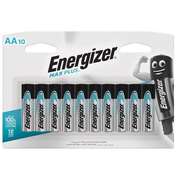 Energizer 1.5v MAX PLUS Alkaline AA Battery Card 10