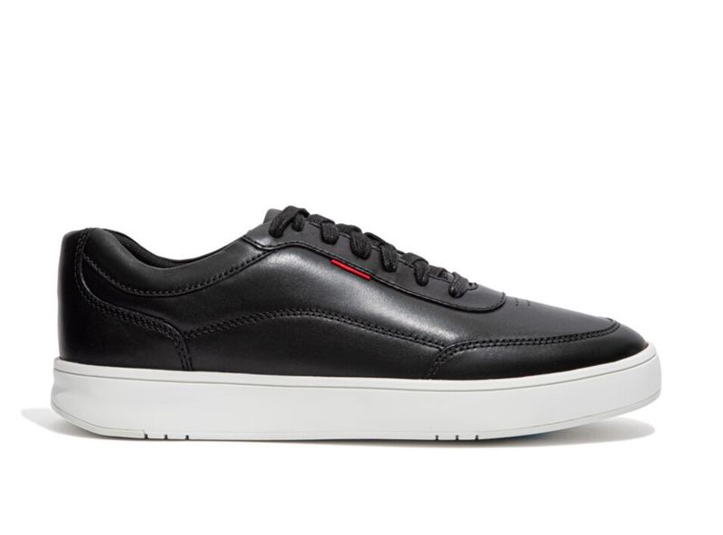 FitFlop - Men's Rally X Leather Sneakers Black