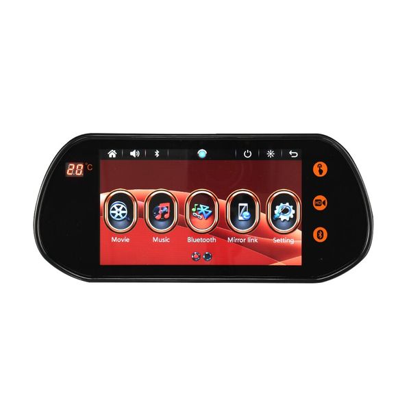 7 Inch LCD Mirror Monitor with Touch Buttons Full HD-1080P