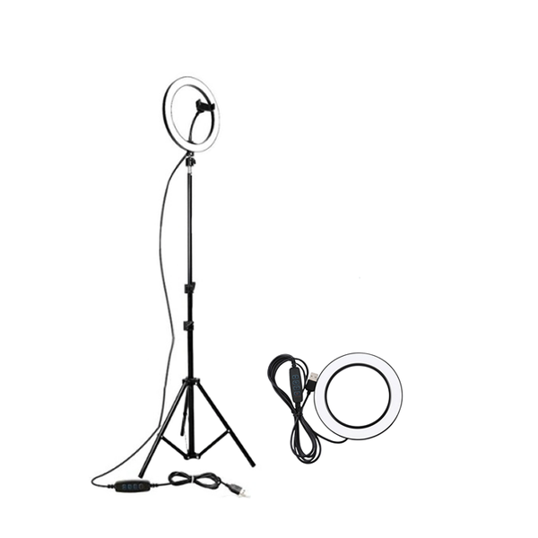 Upbeat 10-inch Ringlight plus 6-inch Ringlight