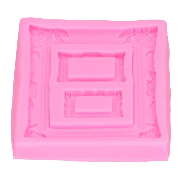 Photo Frame Fondant Mold Pink