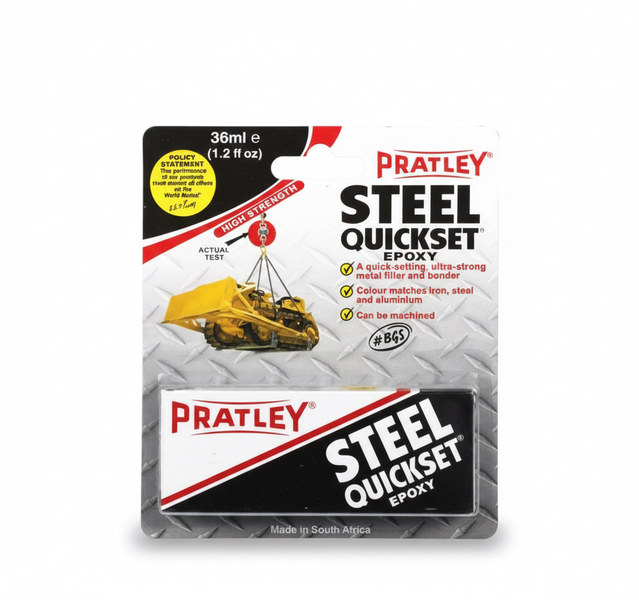 Pratley Quickset Steel Adhesive 36ml for Metal Bonding Repairs