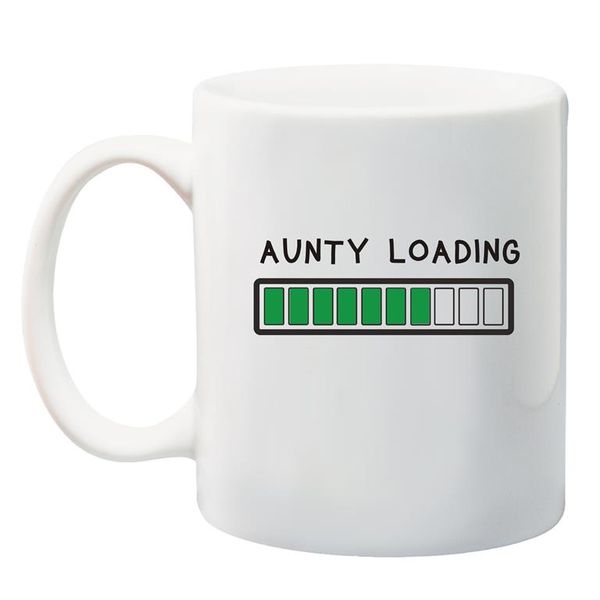 Qtees Africa Aunty Loading White Printed Mug