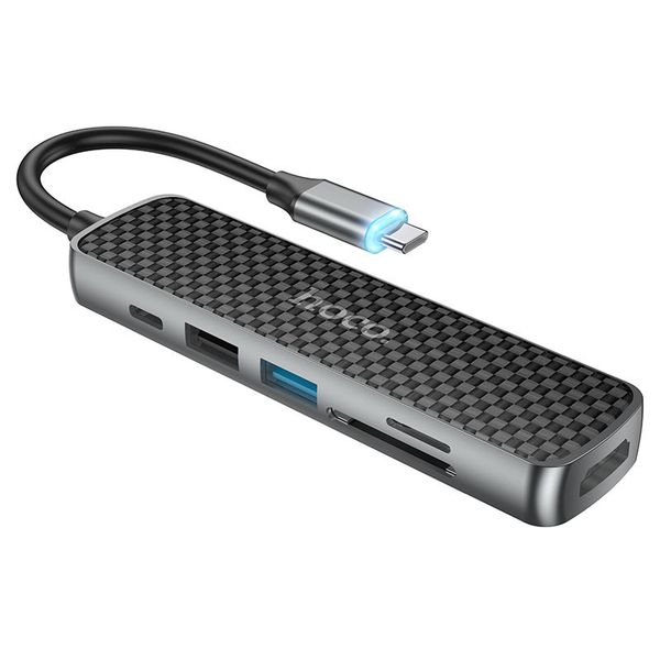 Hoco 6 In 1 Multifunction USB-C 60W Adapter - HB24