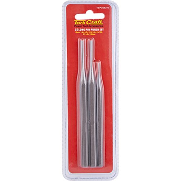 Tork Craft Tork Craft Long Pin Punch Set 3Pc
