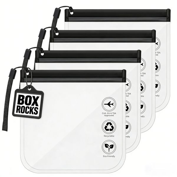 Airport Security Liquids Bags Waterproof Wash Bag - 4 Piece