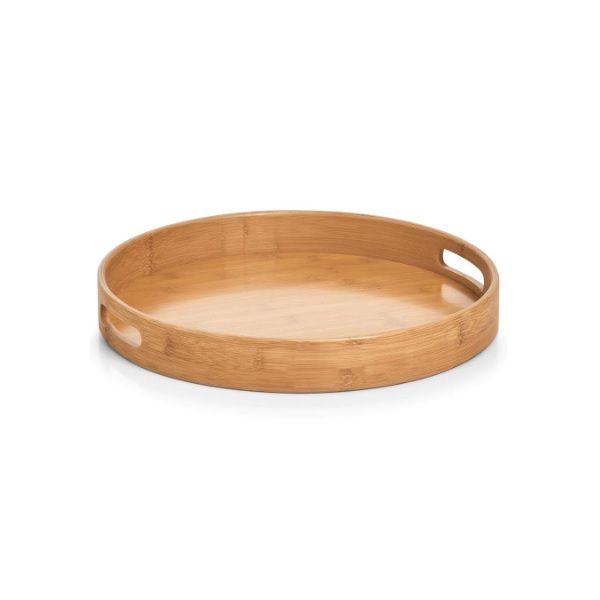 Round Bamboo Serving Tray