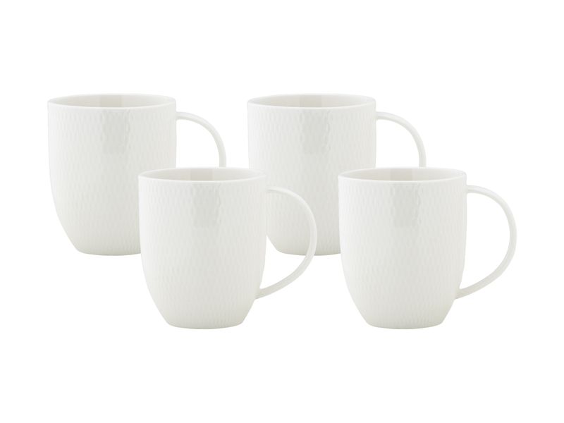 Maxwell and Williams Diamonds Coupe Mug 420ML - Set of 4