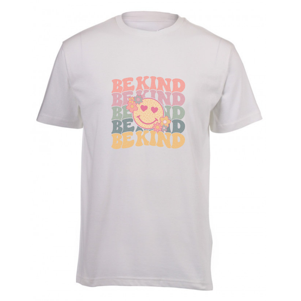 Girls White Kids Short Sleeve T-shirt - Be Kind