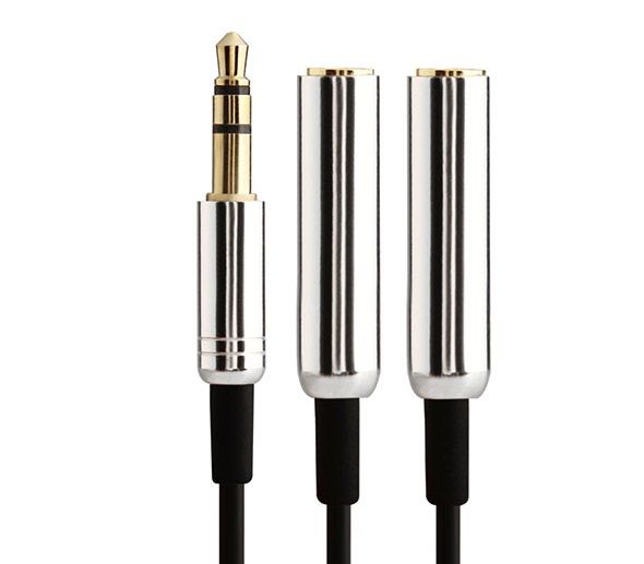 3.5mm Headphone Splitter Cable - Silver