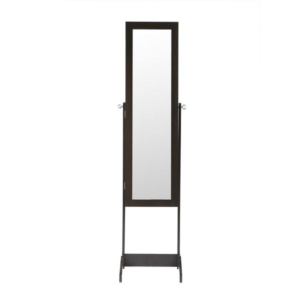 Hazlo Jewellery Storage Cabinet with Full Length Mirror - Brown