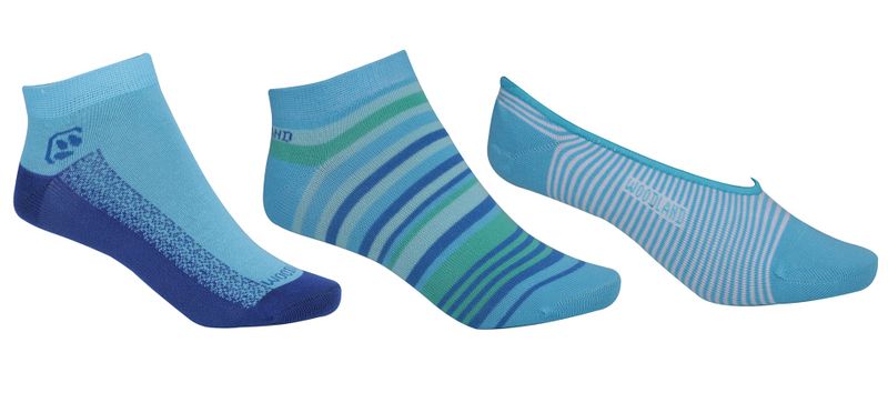 Woodland Triple Pack Variety Socks - Shades of Blue